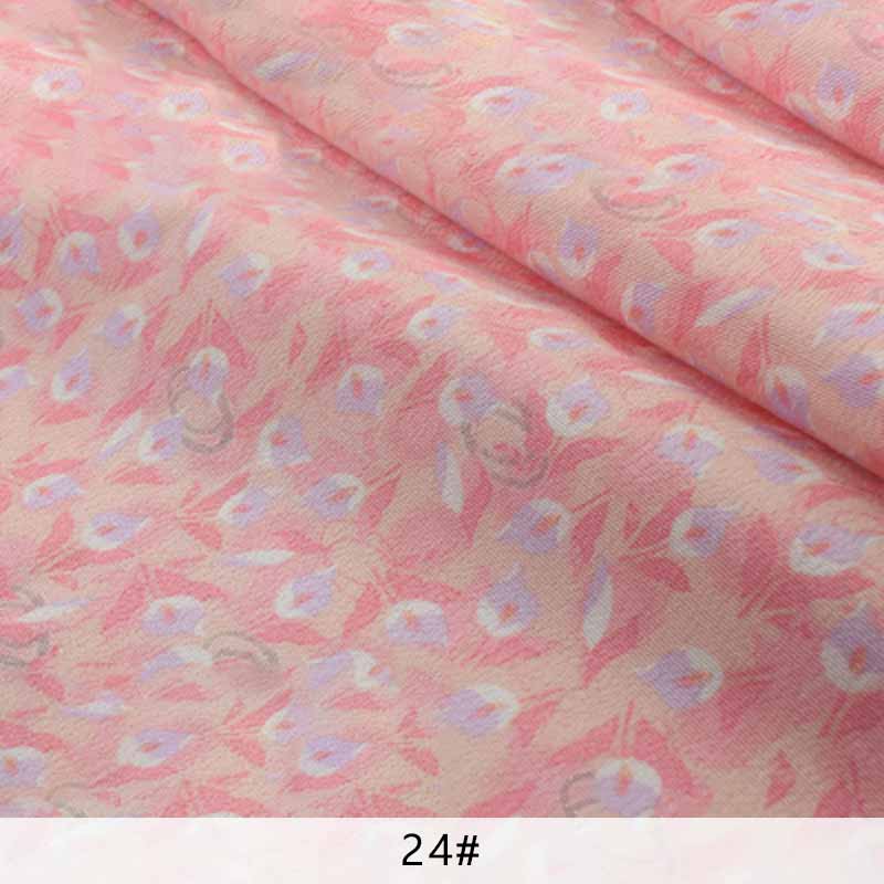 Japansk blomstret stof polyester rynkestof til kvinders hårtilbehør 4*4cm/ stk 10 stk/parti  p65: 24