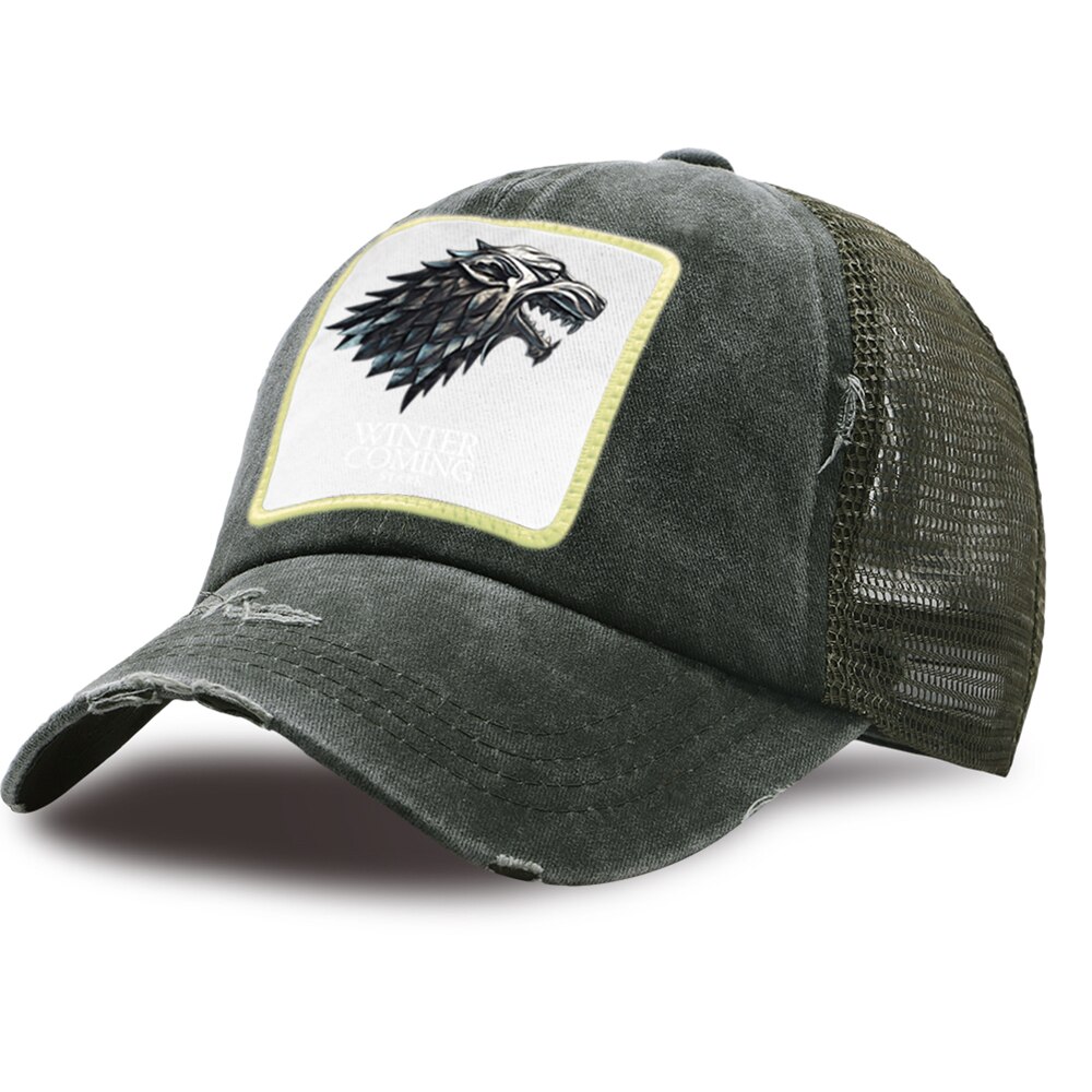 Skarp vinter kommer baseballkasket unisex afslappet baseballkasket åndbar bomuld ridesolhatte sommer udendørs snapback hat: Mørkegrøn 6