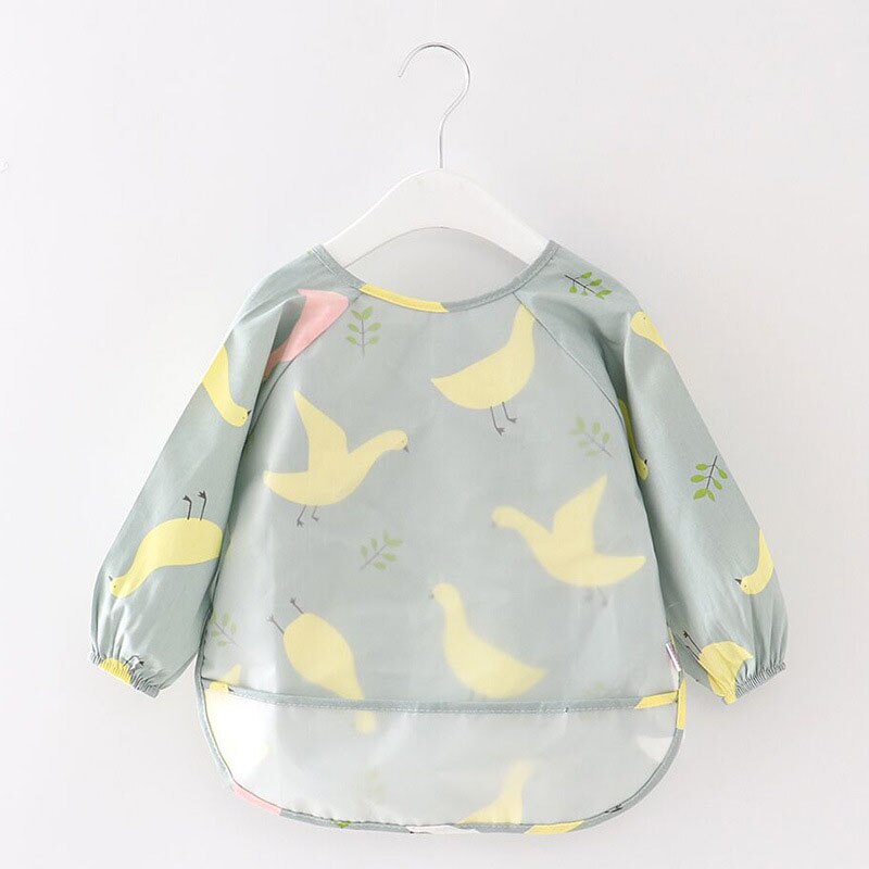 Mignon imprimé bébé bavoirs imperméable coton infantile bébé alimentation trucs -né bébé fille garçon bavoirs Burp tissu Babador bavoir tablier: green