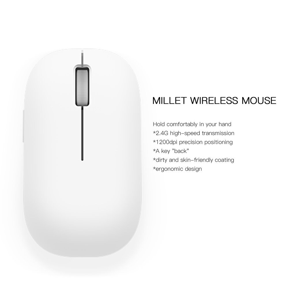 Xiaomi tragbare drahtlose maus 1200 dpi 2.4 ghz photoelektrizität maus für notebook laptop computer globale version