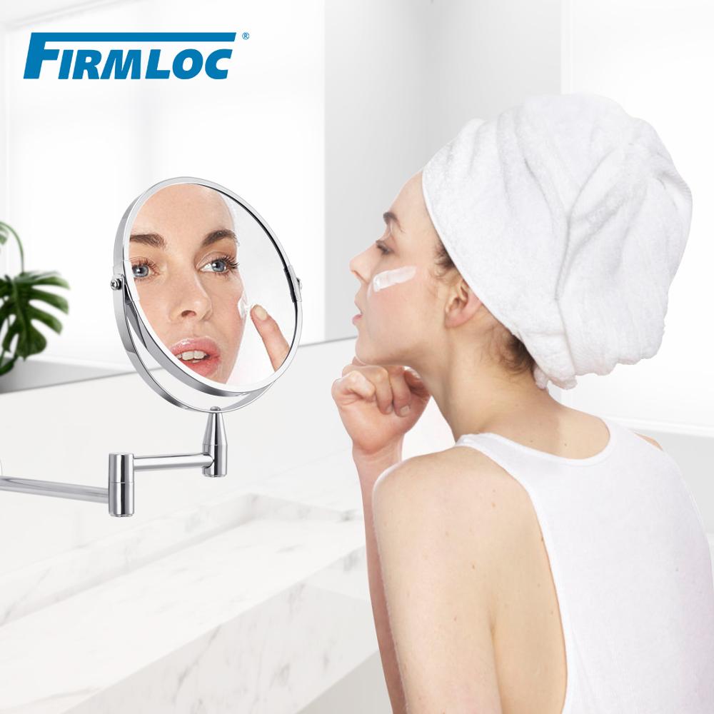 Firmloc 8 Inch Uitschuifbare 1X5X Vergrootglas Badkamer Spiegel Smart Spiegel Makeup Wandmontage Spiegel Badkamer Spiegelkast
