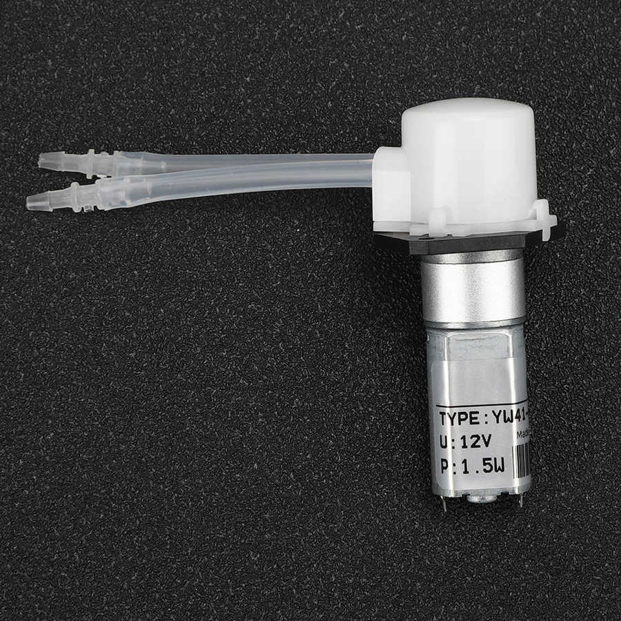 Mini dosing pump 12V DC peristaltic with silicone pump tube for laboratory bioengineering back and forth support