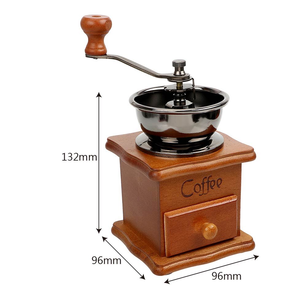 Handmatige Koffiemolens Klassieke Houten Hand Koffiemolen Koffieboon Braam Molen Thuis Keuken Tool Keramische Molensteen