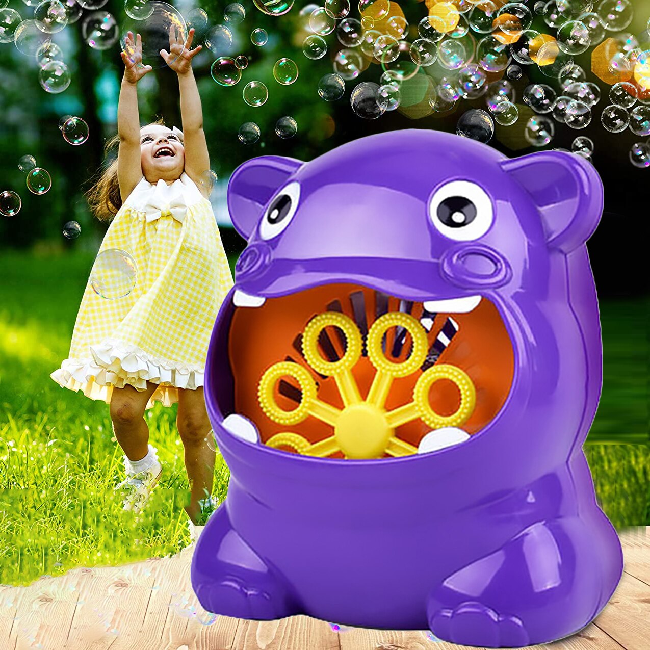 Bubble Machine Automatische Bubble Blower Draagbare Bubble Maker Voor Kids Voor Indoor Outdoor Verjaardagsfeestje Tuin Spel