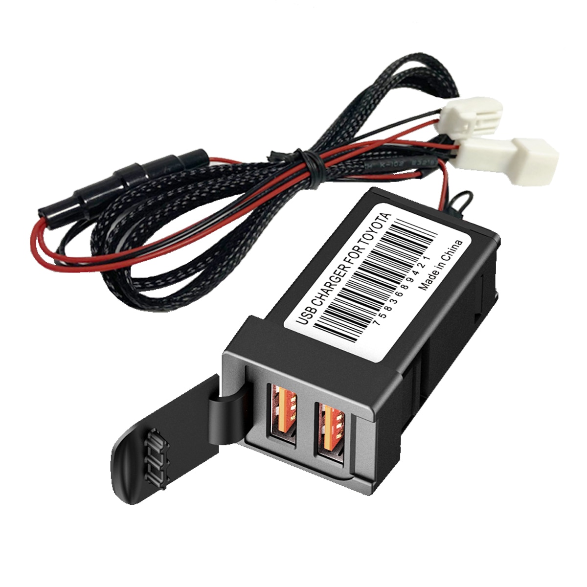 Chelink Fast Charger Adapter Met Cover 9-12V 1.5A Usb Out Zet Voltage Dual Usb-poort Auto-oplader adapter Voor Toyota