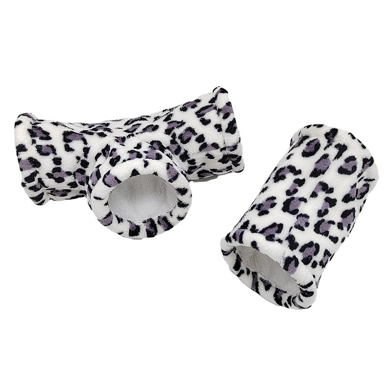1/3 Way Hamster Toy Tunnel Funny Small Pet Toys Interactive Toys for Hamster Guinea Pigs Pets Tunnel Tube Pets Supplies: Gray Leopard / 3 Ways S