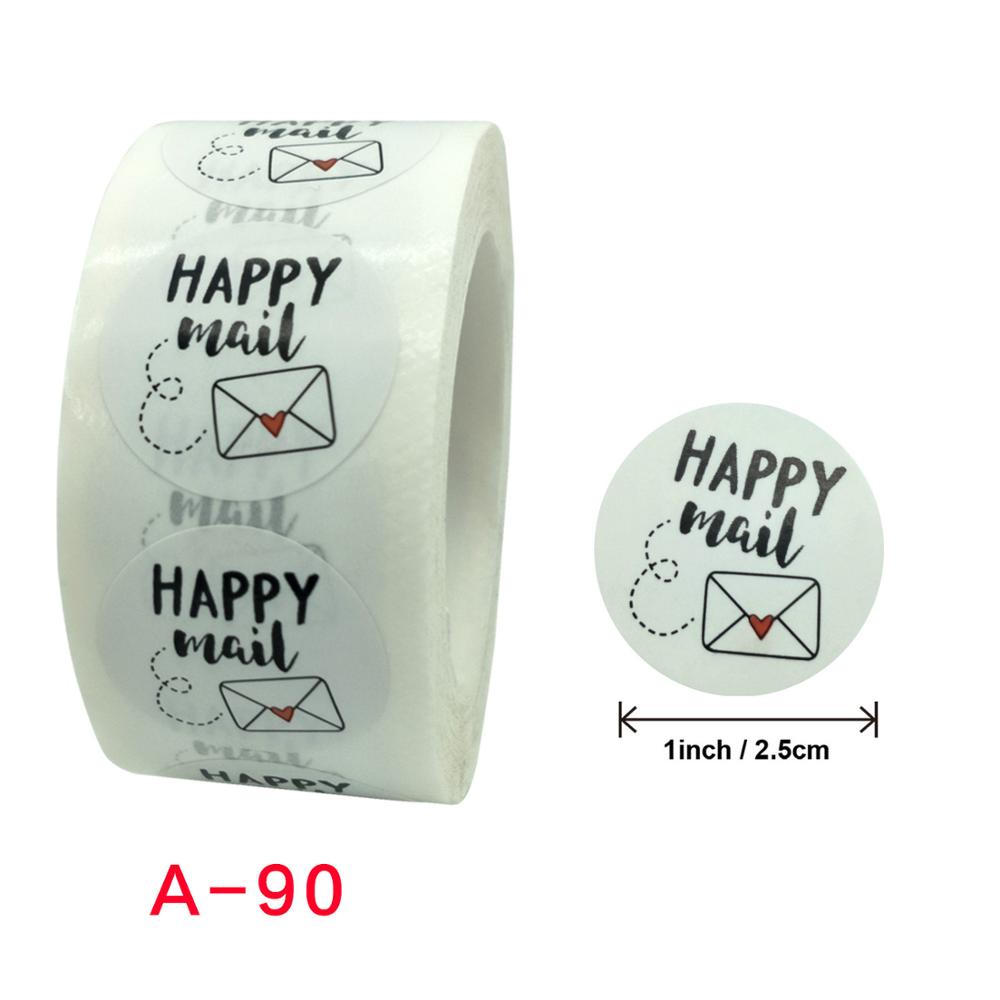 Je hebt een geweldige smaak stickers happy mail label sticker bedankt voor je bestelling sticker voor kleine bedrijven verpakkingszegel tag: Een -90