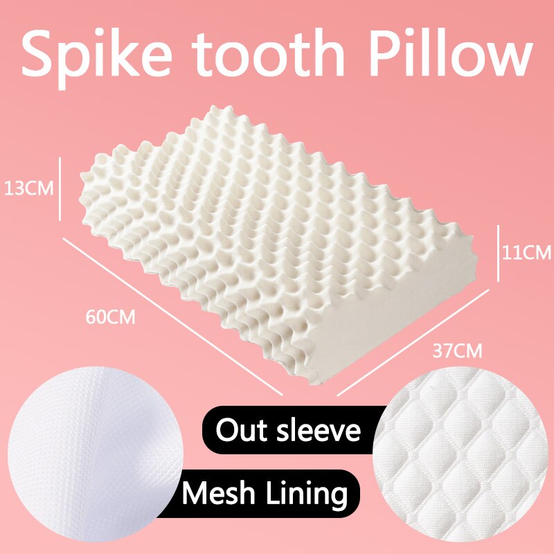 SB Latex thaïlande pur naturel Latex oreiller orthopédique cou Cervical protection colonne vertébrale Massage correctif corps oreillers oreiller à la maison: Big Spike Tooth Set