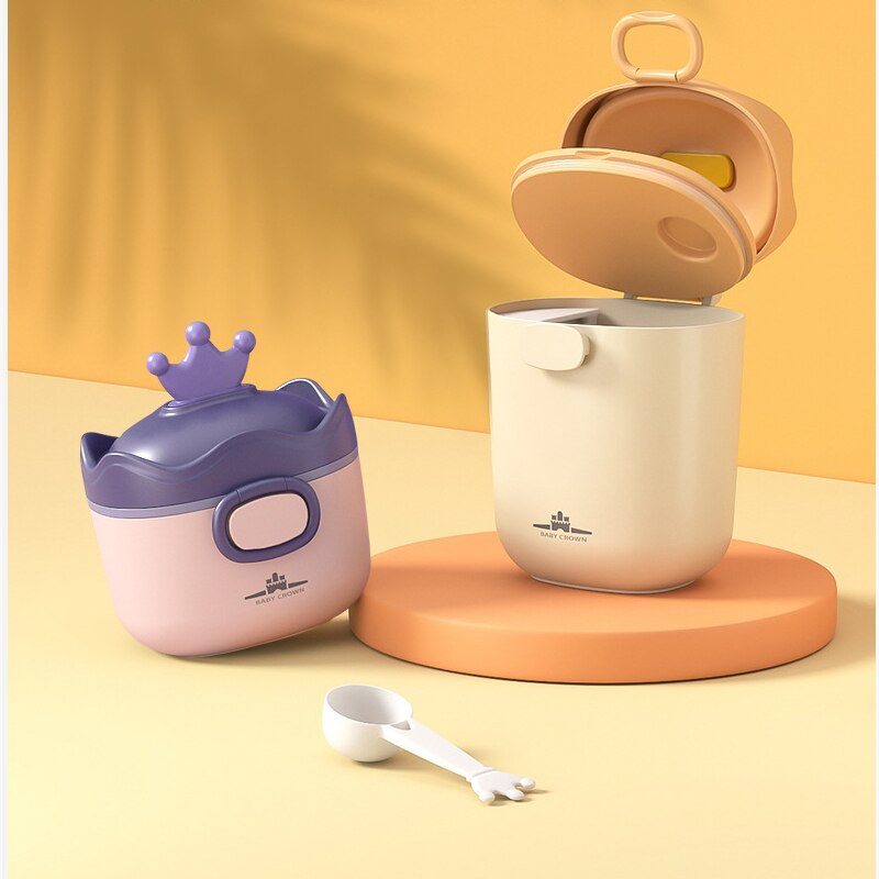 Caja portátil de leche en polvo para bebé, dispensador de fórmula libre de BPA, contenedor de almacenamiento de alimentos, tazas de aperitivos, caja portátil de almacenamiento de cereales para bebé