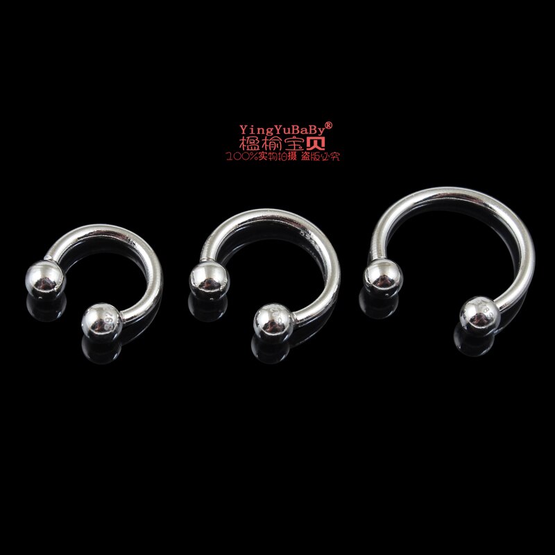 Nose ring real 925 sterling silver body jewelry s925 pure silver nipple ring man internal diameter 6 8 10 mm piercing jewelry