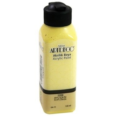 Artdeco Acrylic Paint 140ml Yellow Color art hobby school season: sunflower yellow