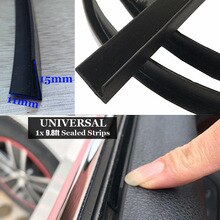 Zwarte auto afdichtstrip 1pc auto 3 meter sierlijst accessoire beschermstrip