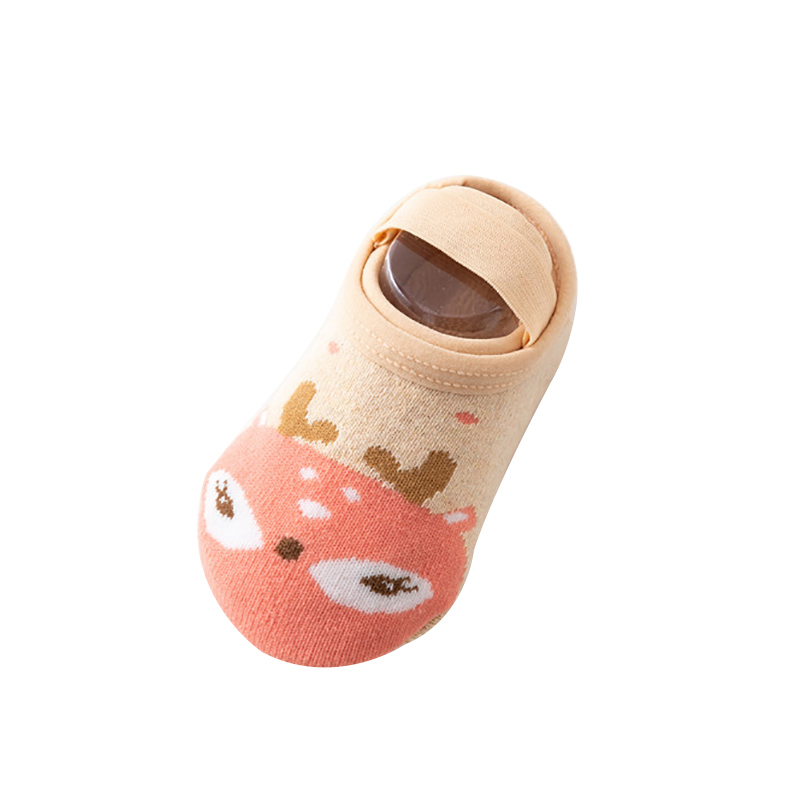1 Pair Baby Girls Boys Cute Cartoon Non-slip Cotton Toddler Floor Socks Animal Pattern First Walker Shoes For Newborns: KM