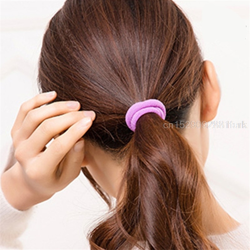 Bandas Elásticas coloridas para el pelo para niña y mujer, 5 uds., 3cm, banda de goma, accesorios para el cabello