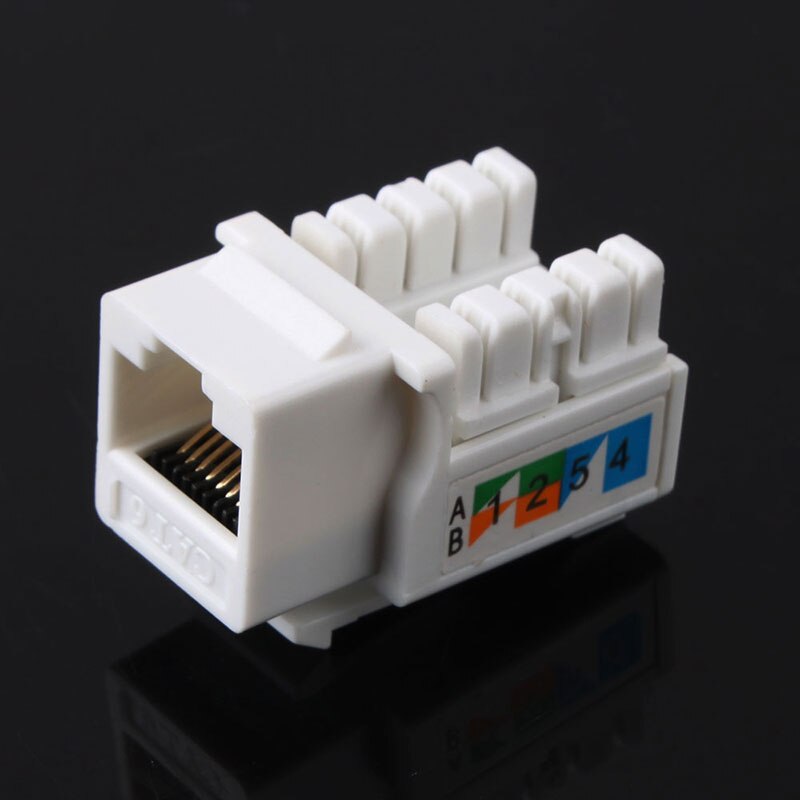 10 pz/lotto CAT6 RJ45 110 perforano giù la presa #53089 di Ethernet della rete Keystone