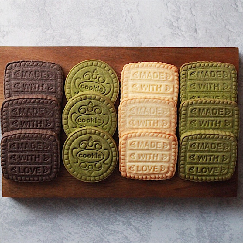 Nowe napisy foremki robić ciastek formy z dobre życzenia walentynki stempel robić ciastek narzędzie robić pieczenia ciasta herbatniki forma robić lukru cukru tłoczenie