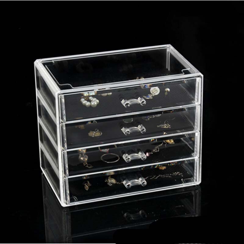 Acryl transparante Make-Up Organizer Opslag Boxe Thuis organizador maquillaje Drawers Make Up Organizer Sieraden Opbergdoos