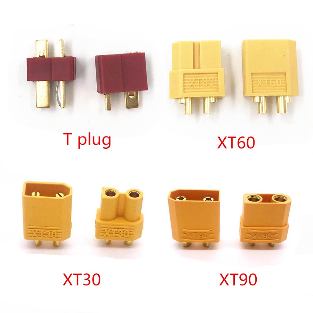 10/20pcs XT60 XT-60 XT30 XT90 T plug Male Female Bullet Connectors Plugs For RC Lipo Battery (5/10 pair)