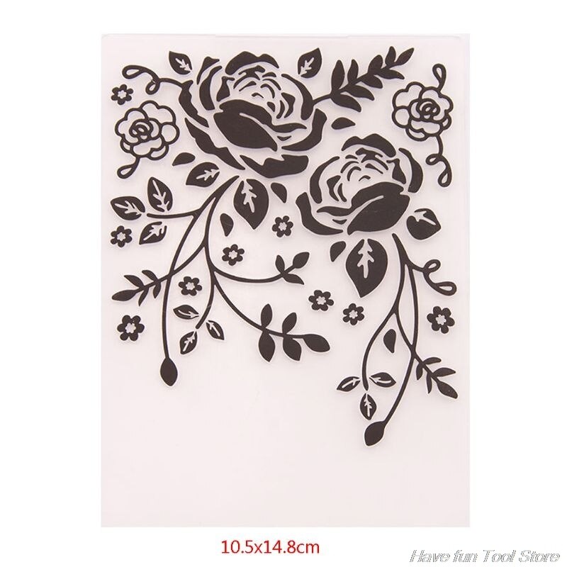 Plastic Embossing Folder Template DIY Scrapbook Photo Album Card Making Decoration Crafts Flower F17 21