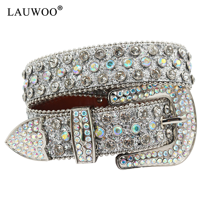 Strass riemen, bling, luxe riem voor dames en heren, cinto de strass, western riem met studs, kristallen cowgirl, cowboy: Zwart / 125cm