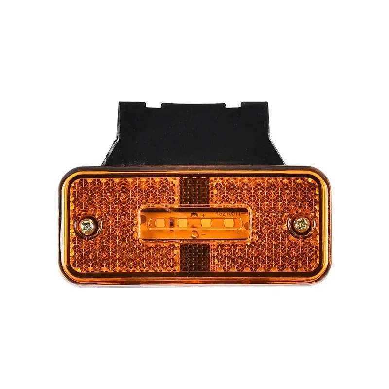 4/810pcs 24V 4 LED Side Marker Light Bracket Turn Signal Clearance External Warning Lamp Car Truck Trailer Lorry Caravan Tractor