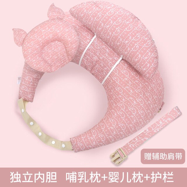 Coussin d'allaitement bébé maternité allaitement multifonction réglable coussin infantile -né alimentation couche lavable couverture: SET B3