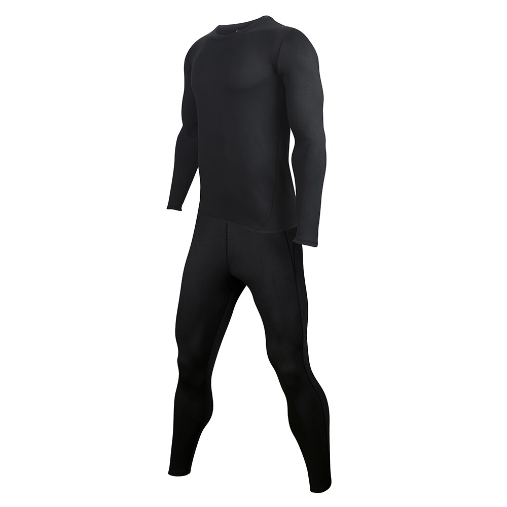 Mænds lange johns tynde undertøjssæt varme stramme stramme bundlag kompression sved hurtigtørrende toppe bunde passer tøj: Xl