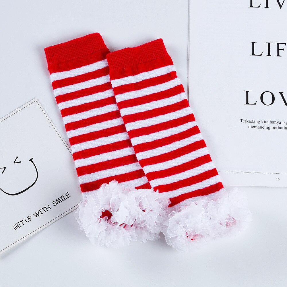 Girl dots Soft Yarn Leg Warmers Toddler Leggings Cotton Knee Newborn Tights Infant Soft Dot Print Socks Christmas Clothes: 6