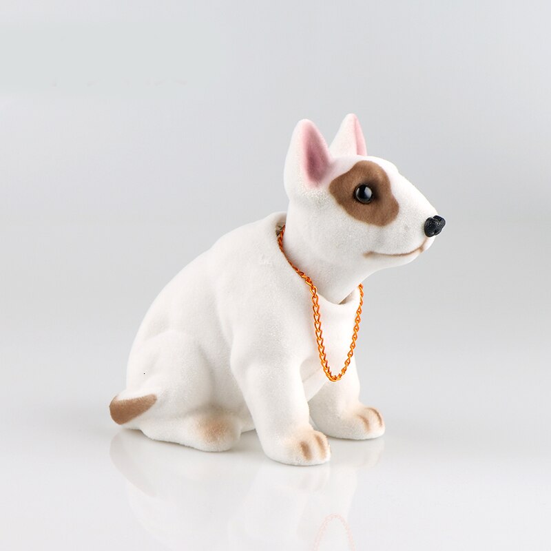 OHANEE luxury nodding dog for car omaments of Shepherd Dog shake head toy usky beagle car decoration automobile accessories: bullTerrier