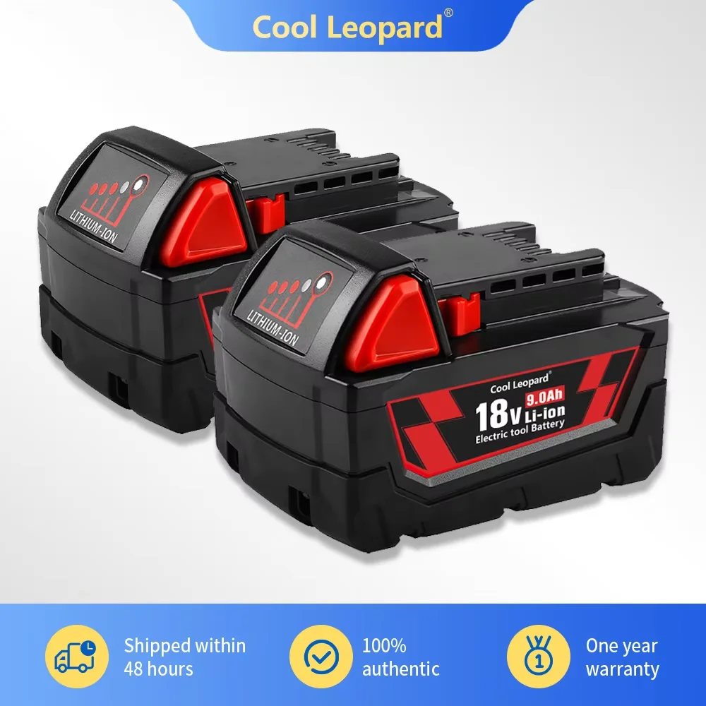 Batterie au Lithium 18V batterie Rechargeable originale 12Ah pour outil électrique Milwaukee M18 XC M18B2 M18B4 M18B5 Batteries avec chargeur