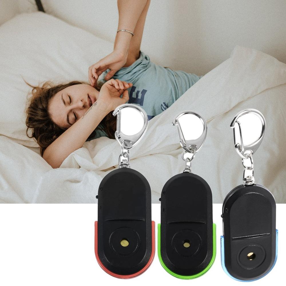 Draagbare Anti-Verloren Alarm Key Finder Locator Sleutelhanger Whistle Sound Met Led Licht Mini Anti Verloren Sleutel Finder Sensor