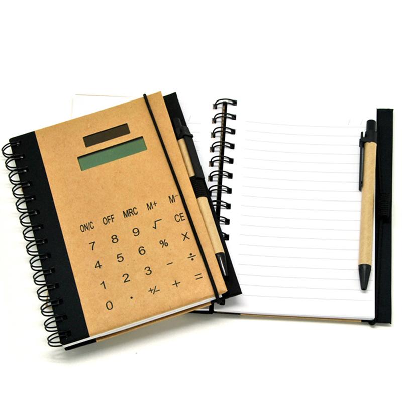 Multifunctionele Notepad Met Zonne-energie Rekenmachine Business Supplies Papier Rekenmachine Met Zonne-energie Notebook