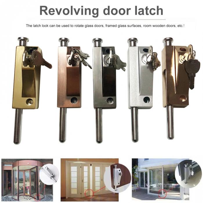 1set Heavy duty door bolts spring latch Sliding Revolving Door Security Lock for Hotel Office Bulding buffer Furniture Hardware