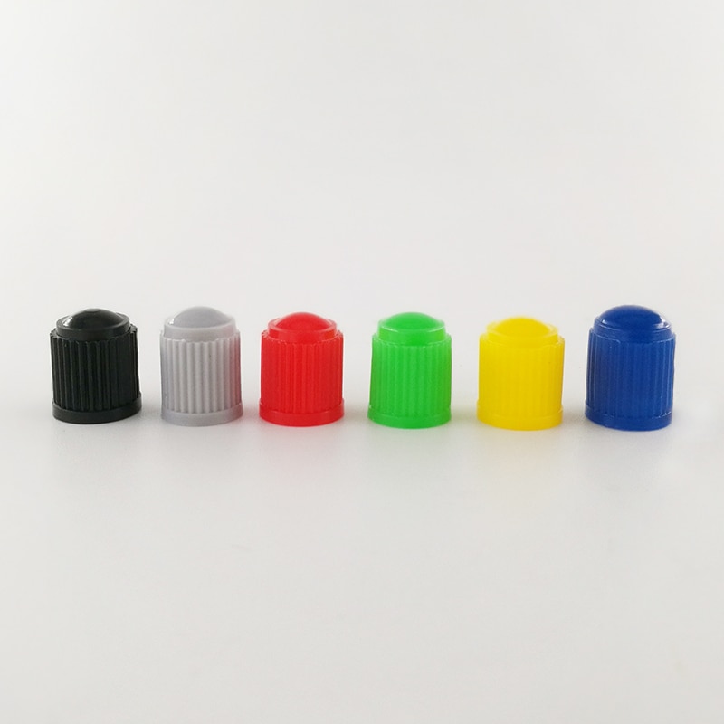 100 stks/partij Plastic Ventieldopjes Auto Ventiel Covers 8V1 Threads Ventieldopjes 6 Kleuren