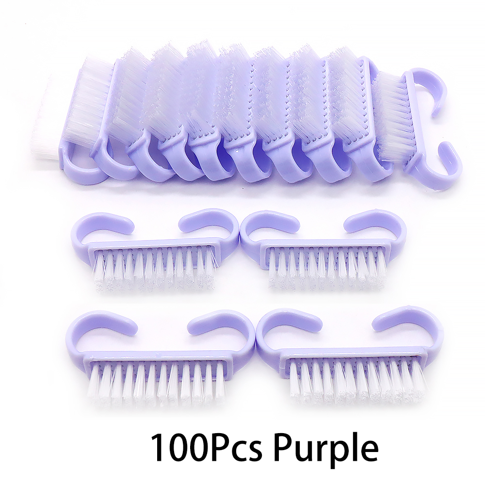 10/20/50/100 Stuks Handgreep Nagelborstel Vingernagel Scrub Schoonmaken Nagelborstels Cleaner Nail scrubber Bulk Voor Mannen Vrouwen JEARLYU: Goud