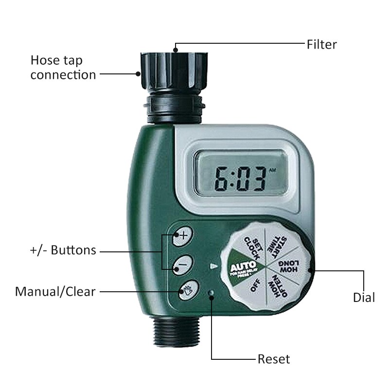 Automatic Watering Timer Electronic LCD Display Home Ball Valve Water Timer Garden Watering System Timer Irrigation Controller