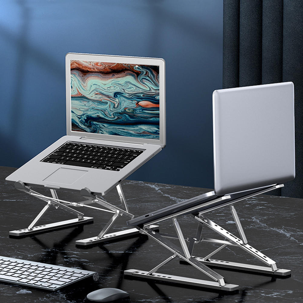 N8 tragbare, verstellbare laptopständer für macbook, tablet und notebook, aluminiumständer, tischkühlpad, faltbarer laptophalter