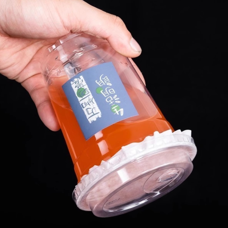 Taza de té de la leche desechable de Material PET, vasos de plástico transparente para bebidas frías, vasos comerciales, vaso de café americano helado grueso