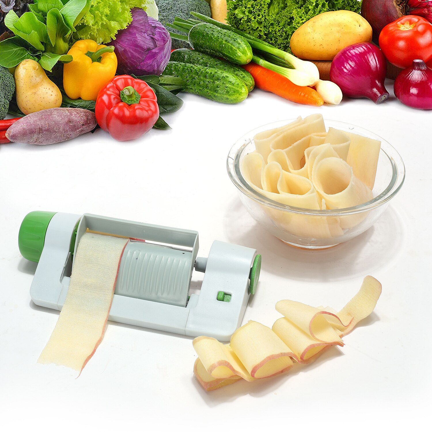 Küche Gemüse Schneidemaschine Spiralize Rotierenden Obst Gemüse Cutter Küche Peeling Werkzeug Edelstahl Obst Cutter Schneidemaschine
