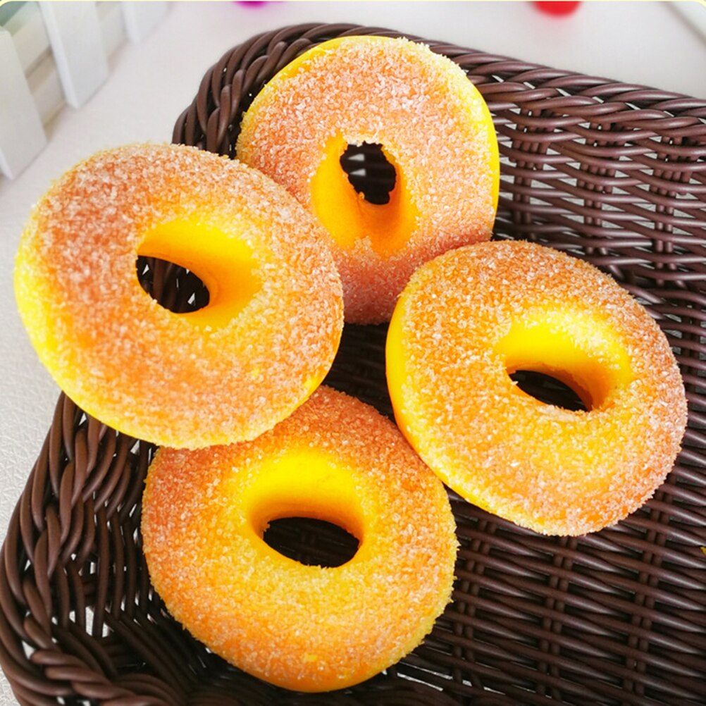 10 pcs Simulation Donut Photography Props PU Artificial Food DIY Ornament
