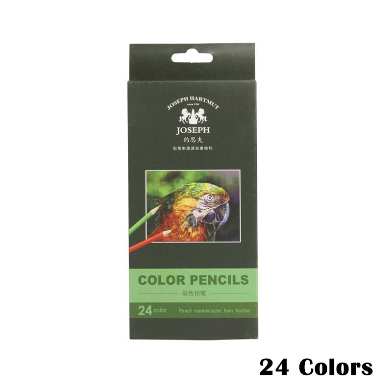 12/18/24/36/48/72 WaterColor Pencils Set Wood Colored Pencil Set Painting for kids Art School Supplies: 24 Colors