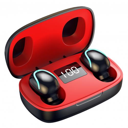 S9 Tws Mini Waterdichte Bluetooth 5.0 Draadloze Koptelefoon Hifi Oordopjes Met Microfoon Oortelefoon: Rood