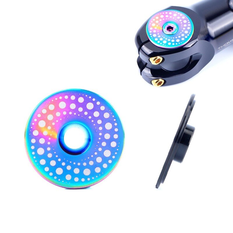 RISK Bicycle Stem Top Cap Headset Cover Titanium Alloy Bolt Road MTB Bike 28.6mm 1 1/8" Front Fork Head Tube Superlight Ti Screw
