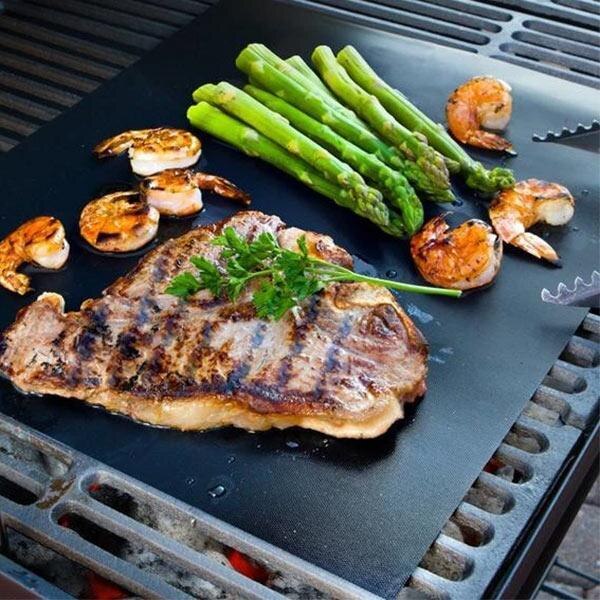 High Temperature Resistant Barbecue Mat BBQ High Temperature Resistant Barbecue Mat Reusable Teflon Cooking Plate