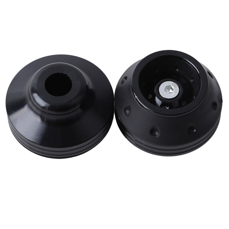 2 uds. De deslizadores de marco de rueda delantera de horquilla de aleación de aluminio CNC, herramienta de protección contra caídas de amortiguación, accesorios para Scooter, coche y motocicleta: black