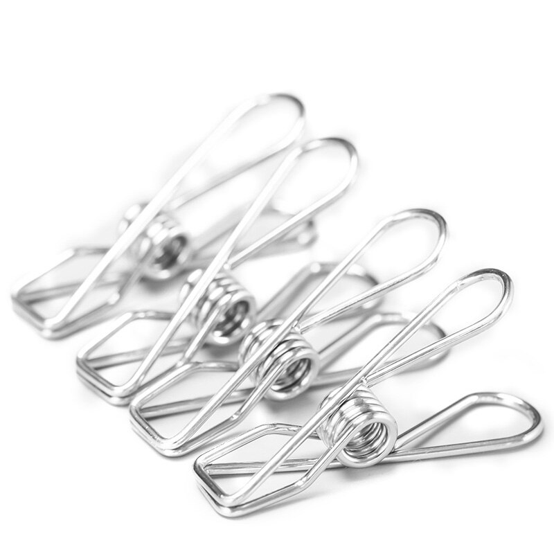 20pcs/set Stainless Steel Metal Spring Clips for Leather craft Tools positioning Clip Clothes Hanging Pegs Clips Clamps