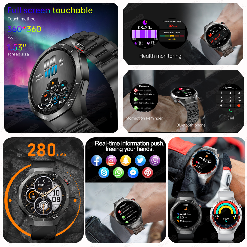 2025 Nuovo sport tutto'aria Aperta Astuto Della Vigilanza Degli Uomini 360*360 Schermo HD Frequenza Cardiaca fitness Impermeabile Affari Chiamata Bluetooth Smartwatch