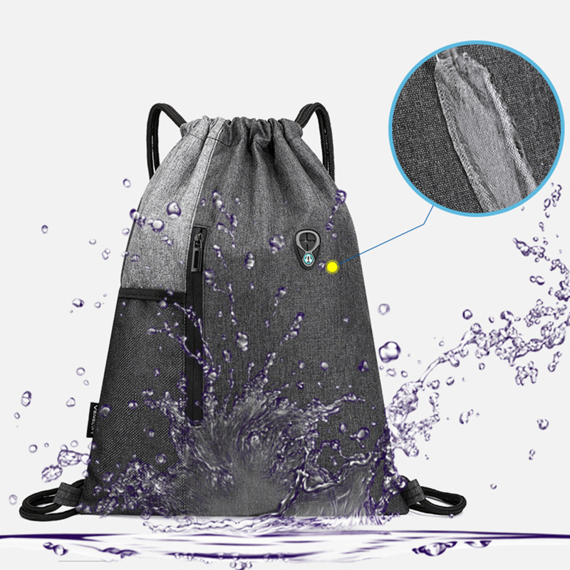 Mochila ligera con cordón, informal Unisex, mochila deportiva con cuerda, mochilas escolares, bolsas de playa de viaje para hombres y mujeres