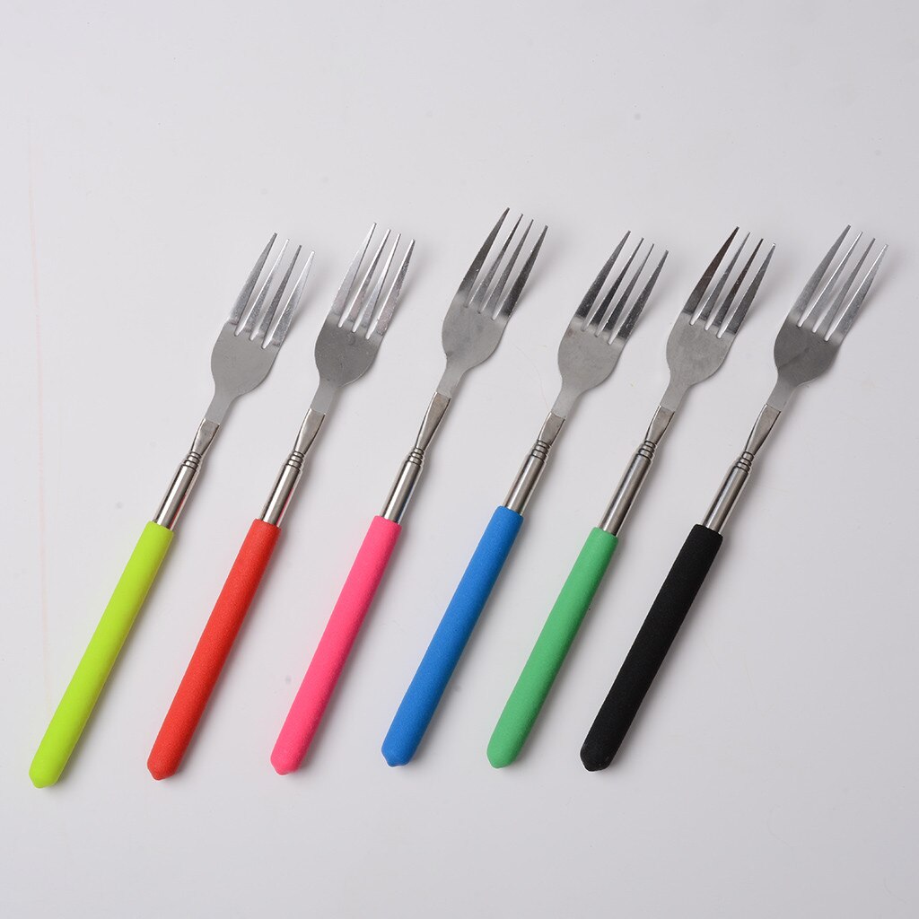 Funny Fork Extension Long Extendable Telescopic Freeloader Trick Prank Bbq Tool