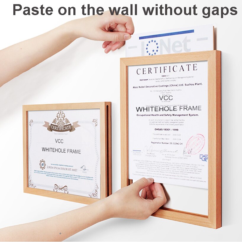 Wood Certificate Frame Wooden Picture Frame For Wall Photo Frame 15X21 21X30 30X42cm Pleixglass Inside Poster Frames